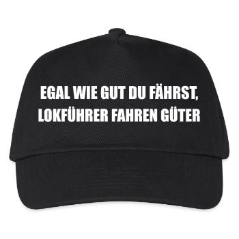 Train drivers drive goods - funny saying - Kids’ Baseball Cap - black - Front