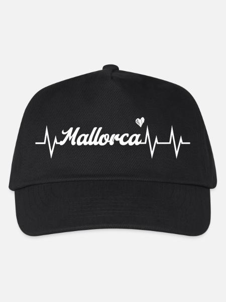 Heartbeat Mallorca - Kinder Basecap - Schwarz