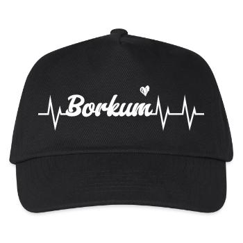 Heartbeat Borkum - Kinder Basecap - Schwarz - Vorne
