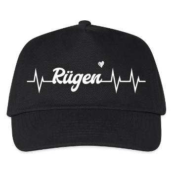Heartbeat Rügen - Kinder Basecap - Schwarz - Vorne