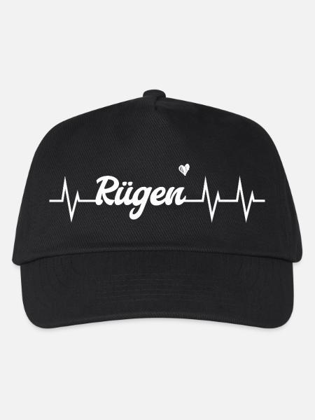 Heartbeat Rügen - Kinder Basecap - Schwarz