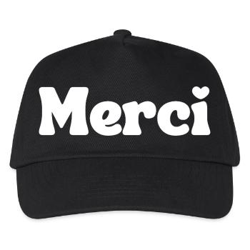 Merci - Kids’ Baseball Cap - black - Front