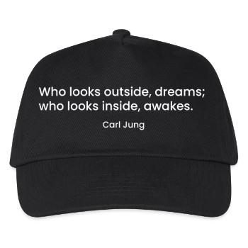Carl Gustav Jung Zitat Design - Kinder Basecap - Schwarz - Vorne