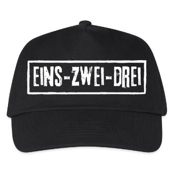 EINS ZWEI DREI - Kinder Basecap - Schwarz - Vorne