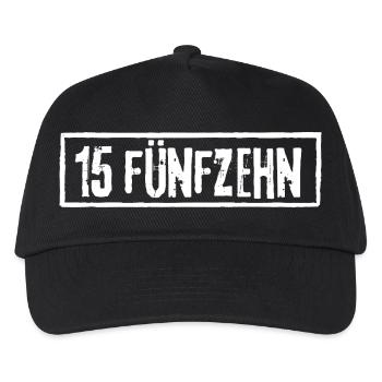 15 fünfzehn Jahre Rock Grunge - Kinder Basecap - Schwarz - Vorne