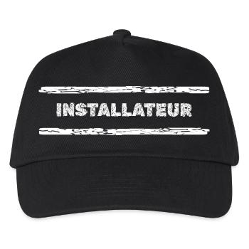 Beruf Installateur - Kinder Basecap - Schwarz - Vorne