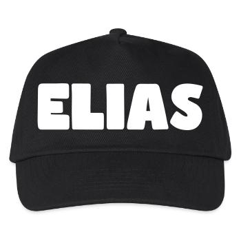 Elias Name - Kinder Basecap - Schwarz - Vorne