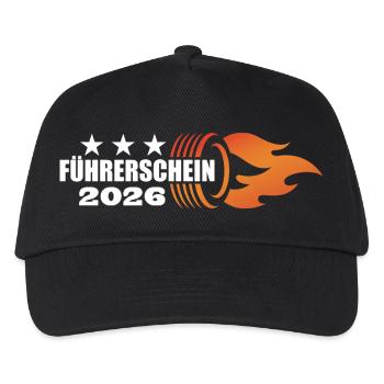 Führerschein bestanden 2026 - Fahrerlaubnis - Kinder Basecap - Schwarz - Vorne