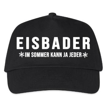 Eisbader Winterschwimmer Eisbaden Wintersport - Kinder Basecap - Schwarz - Vorne