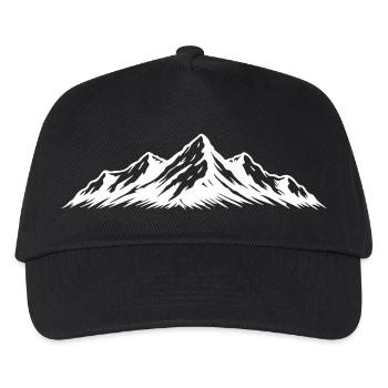 Berge Symbol Alpen - Kinder Basecap - Schwarz - Vorne
