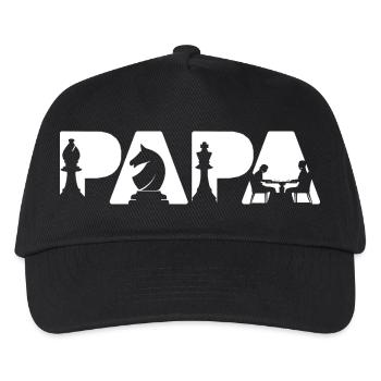Papa Chess Player Board Game Dad Chess Dad - Kids’ Baseball Cap - black - Front