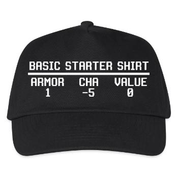  Sleep Deprived Gamer RPG Stat Block Video Game - Kinder Basecap - Schwarz - Vorne