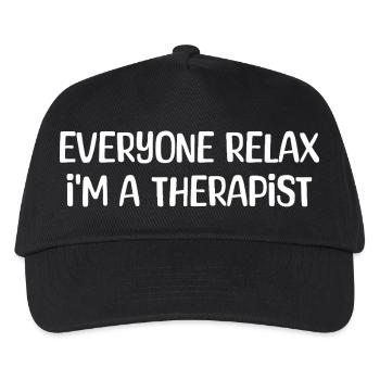 Alle entspannt euch, ich bin Therapeut, Retro-Humor - Kinder Basecap - Schwarz - Vorne