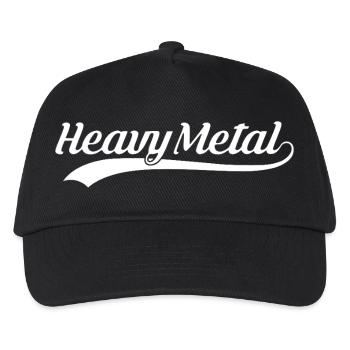 Heavy Metal Retro Sportlogo - Kinder Basecap - Schwarz - Vorne