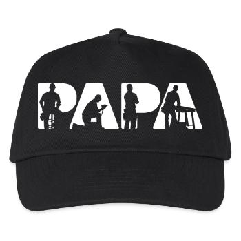 Silhouette de menuisier Papa Carpenter - Casquette de baseball Enfant - noir - Devant
