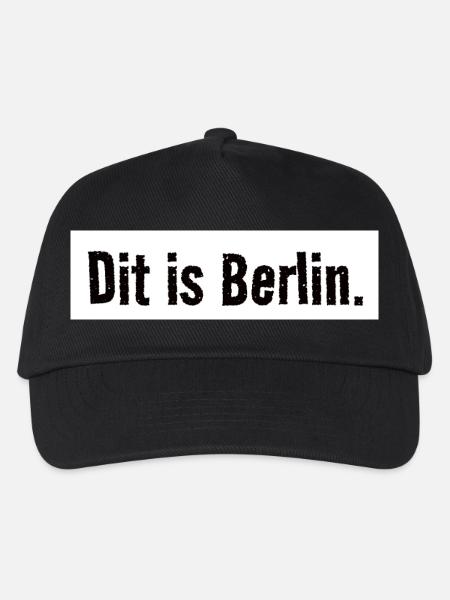Dit is Berlin. Urban. Stadt. Hauptstadt. Spruch - Kinder Basecap - Schwarz
