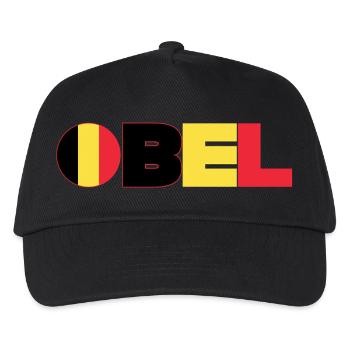 Belgien - Kinder Basecap - Schwarz - Vorne