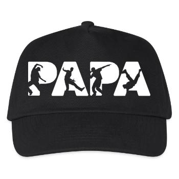 Papa Dancer Hip Hop Street Dance Silhouetten - Kinder Basecap - Schwarz - Vorne