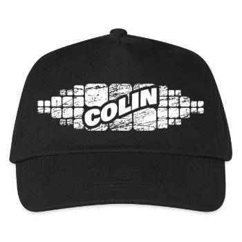 Vorname Colin - Kinder Basecap - Schwarz - Vorne