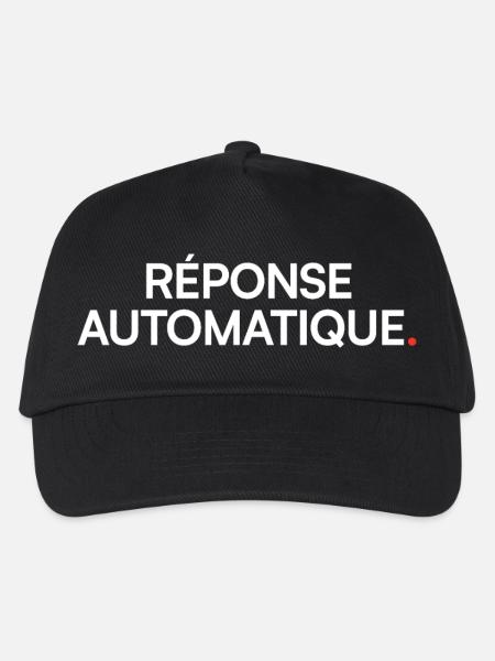 Réponse automatique humour bureau - Casquette de baseball Enfant - noir