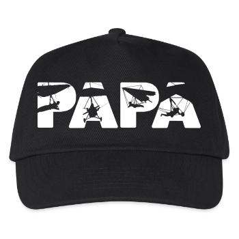 Pilote de deltaplane Papa Silhouette musicale Slogan - Casquette de baseball Enfant - noir - Devant