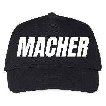 MACHER – Einfach machen. Einfach gut. - Kinder Basecap - Schwarz - Vorne