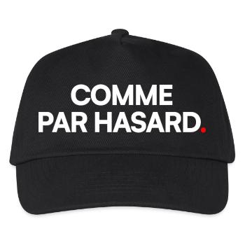 COMME PAR HASARD | Expression humour minimal - Casquette de baseball Enfant - noir - Devant