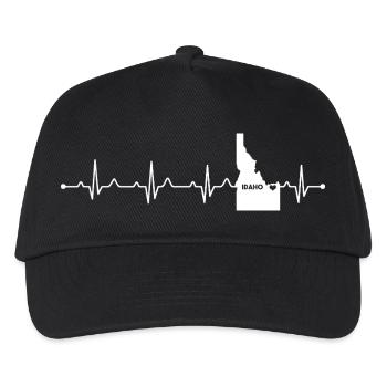 Idaho State Heart Outline Gem State Pride - Kids’ Baseball Cap - black - Front