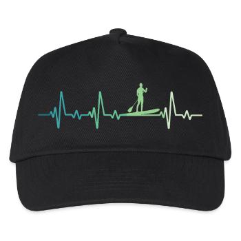 Stand up paddle heartbeat  - Casquette de baseball Enfant - noir - Devant