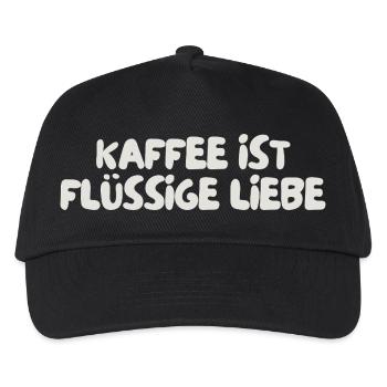 Coffee is liquid love - Kids’ Baseball Cap - black - Front