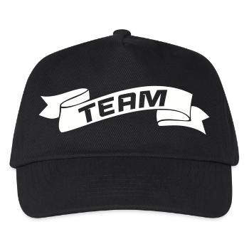 team- - Kinder Basecap - Schwarz - Vorne