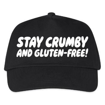 Stay Crumby Gluten Humor Saying - Kids’ Baseball Cap - black - Front