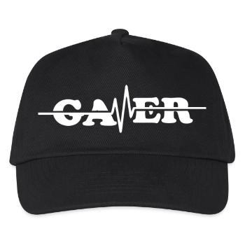 ECG à impulsions gamer - Casquette de baseball Enfant - noir - Devant