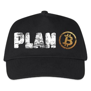 Plan Bitcoin Plan B - Kinder Basecap - Schwarz - Vorne
