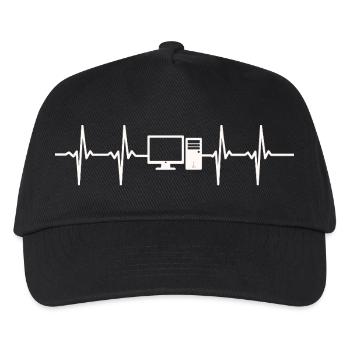 Ordinateur Tech Heartbeat - Casquette de baseball Enfant - noir - Devant