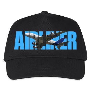 Avion de ligne A-380 - Casquette de baseball Enfant - noir - Devant