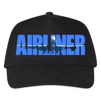 Airliner Jumbo-Jet - Kinder Basecap - Schwarz - Vorne