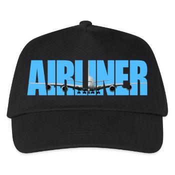 Avion de ligne A-380 - Casquette de baseball Enfant - noir - Devant