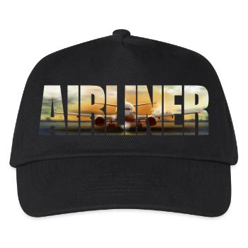 Airliner B 737 - Kinder Basecap - Schwarz - Vorne