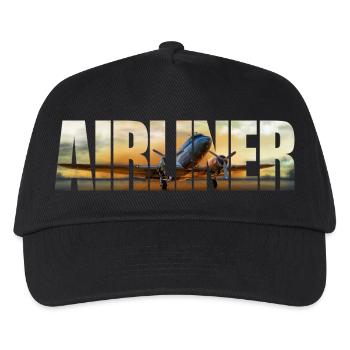 Avion de ligne DC-3 - Casquette de baseball Enfant - noir - Devant