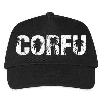Corfu Greece Palm Trees Corfu Island - Kids’ Baseball Cap - black - Front