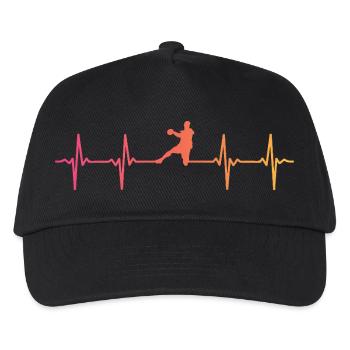 Handball Sunset Heartbeat Handballer - Kinder Basecap - Schwarz - Vorne