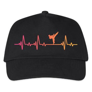 Taekwondo Sunset Taekwondo Heartbeat - Kids’ Baseball Cap - black - Front