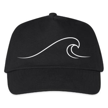 Wavy Line Minimalist Wave - Kids’ Baseball Cap - black - Front