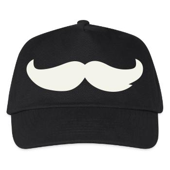 Mustache Contrast Design - Kids’ Baseball Cap - black - Front