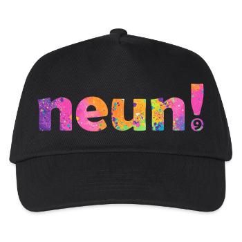 NEUN 9 JAHRE 9. GEBURTSTAG - Kinder Basecap - Schwarz - Vorne