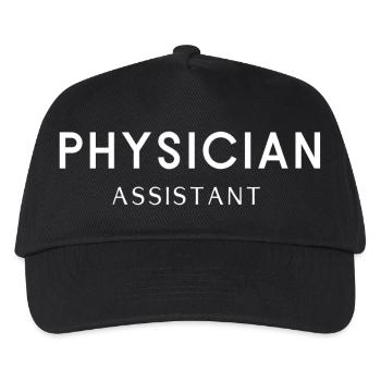 Physician Assistant Typographie - Kinder Basecap - Schwarz - Vorne
