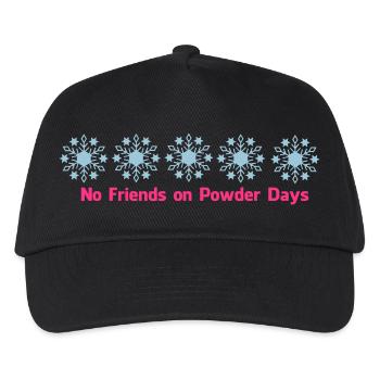 No. of friends on Powder days - Kids’ Baseball Cap - black - Front