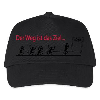 Der Weg ist das Ziel - Marathon - Kinder Basecap - Schwarz - Vorne