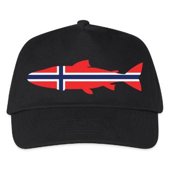 Lach_Norwegen_umriss - Kinder Basecap - Schwarz - Vorne